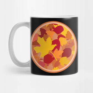 Autumn leaves in a circle Mug